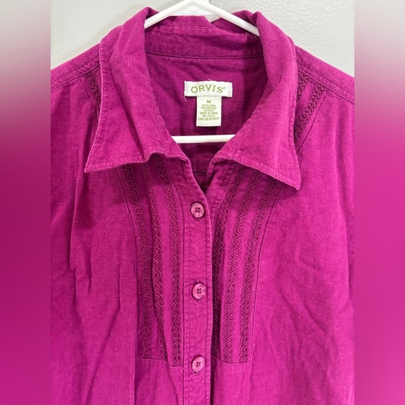 Orvis Linen Blend Shift Dress Sun Dress Sundress Knee Length Minimal Basic M - Picture 7 of 7